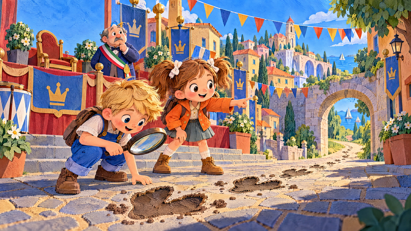 A tiny mayor and waiting parade face Mabel’s conspicuously empty leading place while John and Julia volunteer as detectives.