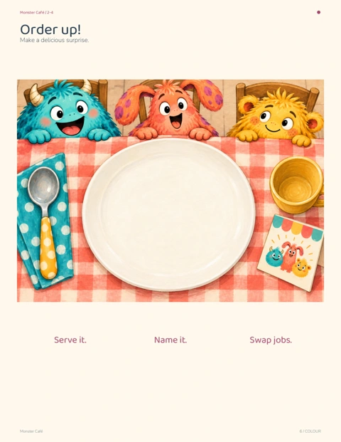 Actual page 6 from The Ridiculous Monster Café